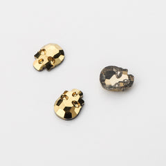 Skull Shape Aurum Flat Back Fancy Rhinestones WholesaleRhinestone