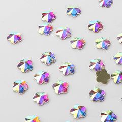 5 Leaf Plum blossom Shape Crystal AB Flat Back Fancy Rhinestones WholesaleRhinestone