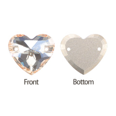 Golden Shadow Heart Face en verre de haute qualité Roule de couture