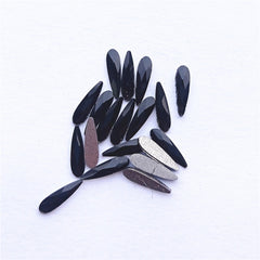 Raindrop Shape Black Flat Back Fancy Rhinestones WholesaleRhinestone