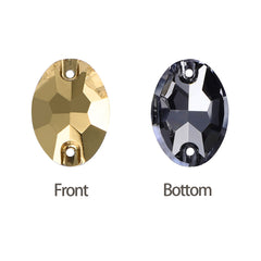 Dorado Oval Shape High Quality Glass Sew-on Rhinestones WholesaleRhinestone