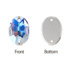 Moonlight Oval Shape High Quality Glass Sew-on Rhinestones WholesaleRhinestone