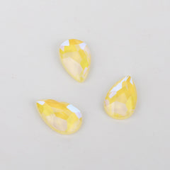 Raindrop Shape Mocha Yellow Flat Back Fancy Rhinestones WholesaleRhinestone