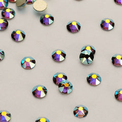 Black Diamond AB Flat Back Glue-on Rhinestones 16 Cut Facets WholesaleRhinestone