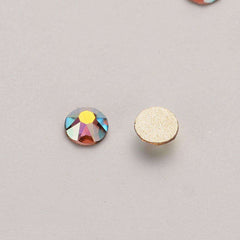 Light Colorado Topaz AB Glass Flat Back Glue-On Rhinestones 16 Cut Facets In Bulk WholesaleRhinestone