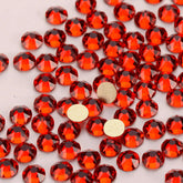 Light Siam Glass Flat Back Glue-On Rhinestones 16 Cut Facets In Bulk WholesaleRhinestone