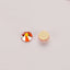 Orange AB Glass Flat Back Glue-On Rhinestones 16 Cut Facets WholesaleRhinestone
