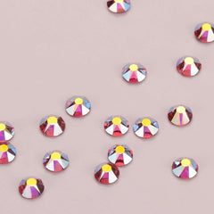 Rose AB Glass Flat Back Glue-on Rhinestones 16 Cut Facets WholesaleRhinestone