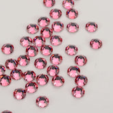 Rose Glass Flat Back Glue-on Rhinestones 16 Cut Facets In Bulk WholesaleRhinestone