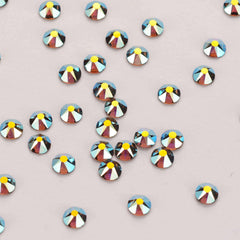 Smoked Topaz AB Glass Flat Back Glue-On Rhinestones 16 Cut Facets In Bulk WholesaleRhinestone