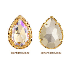 Moonlight Drop Shape High-Quality Glass Sew-on Nest Hollow Claw Rhinestones WholesaleRhinestone