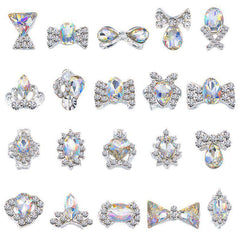 3D Alloy Nail Rhinestone Charms Crystal AB Nail Art Decorations JC21-JC40 WholesaleRhinestone