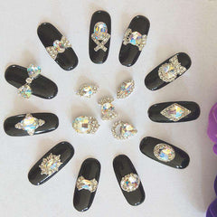 Alloy Nail Rhinestone Charms Crystal AB 3D Nail Art Decorations JC1-JC20 WholesaleRhinestone