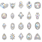Alloy Nail Rhinestone Charms Crystal AB 3D Nail Art Decorations JC1-JC20 WholesaleRhinestone