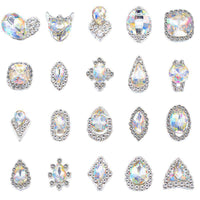 Alloy Nail Rhinestone Charms Crystal AB 3D Nail Art Decorations JC1-JC20 WholesaleRhinestone