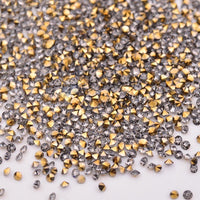 1.2MM Aurum Unfoiled Glass Micro Pixie Pointed Rhinestones For Nail Art WholesaleRhinestone
