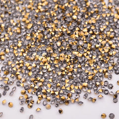 1.2MM Aurum Unfoiled Glass Micro Pixie Pointed Rhinestones For Nail Art WholesaleRhinestone