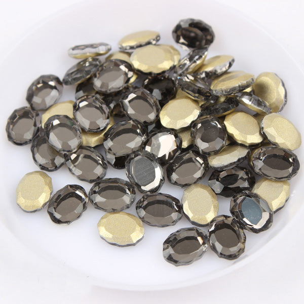 Black Diamond Magic Mirror Shape Pointed Back Fancy Rhinestones For Nail Art WholesaleRhinestone