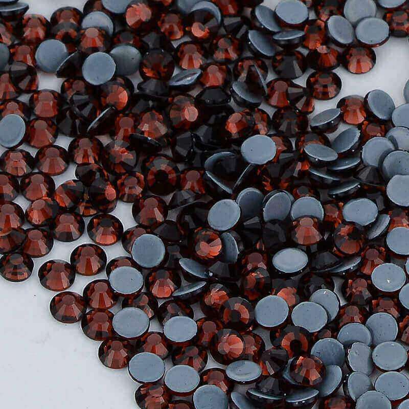 Burgundy Glass HotFix Rhinestones WholesaleRhinestone