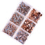 Mixed Sizes 6 Grid Box Champagne Glass HotFix Rhinestones For Clothing DIY WholesaleRhinestone