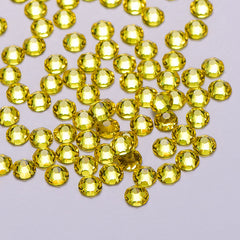 Citrine Flat Back No-HotFix Rhinestones 16 Cut Facets WholesaleRhinestone