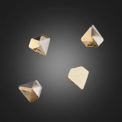 Diamond Shape Golden Shadow Glass Flat Back Fancy Rhinestones WholesaleRhinestone
