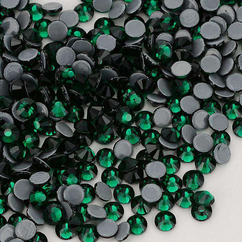 Dark Green Glass HotFix Rhinestones