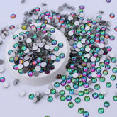 Green Volcano Glass FlatBack Rhinestones Silver Back WholesaleRhinestone