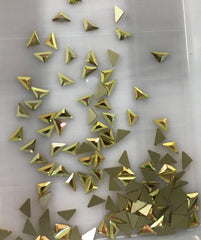 Triangle Shape Metal Sunlight Glass Flat Back Fancy Rhinestones WholesaleRhinestone