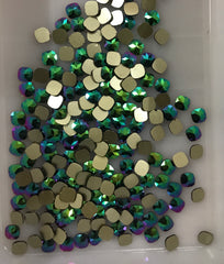 Round Square Shape Rainbow Rose Gold Glass Flat Back Fancy Rhinestones WholesaleRhinestone