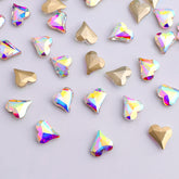 Heart Shape Crystal AB Glass Pointed Back Fancy Rhinestones WholesaleRhinestone