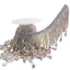 Sew-on Crystal AB Glass Teardrop Rhinestone Tassels Applique RA1202 WholesaleRhinestone