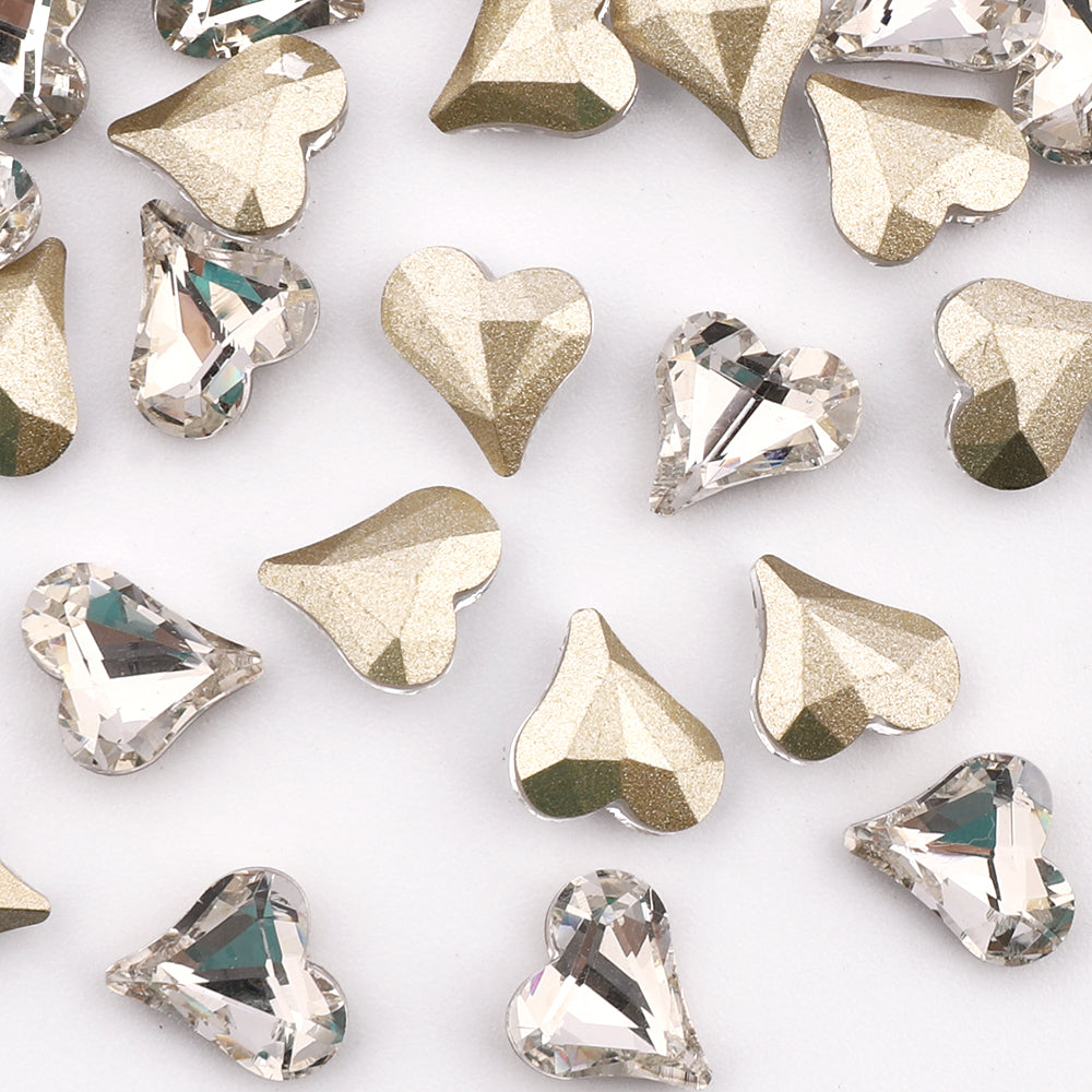 Sweet Heart Shape Crystal Glass Pointed Back Fancy Rhinestones WholesaleRhinestone