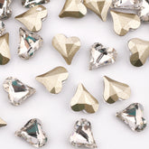 Sweet Heart Shape Crystal Glass Pointed Back Fancy Rhinestones WholesaleRhinestone