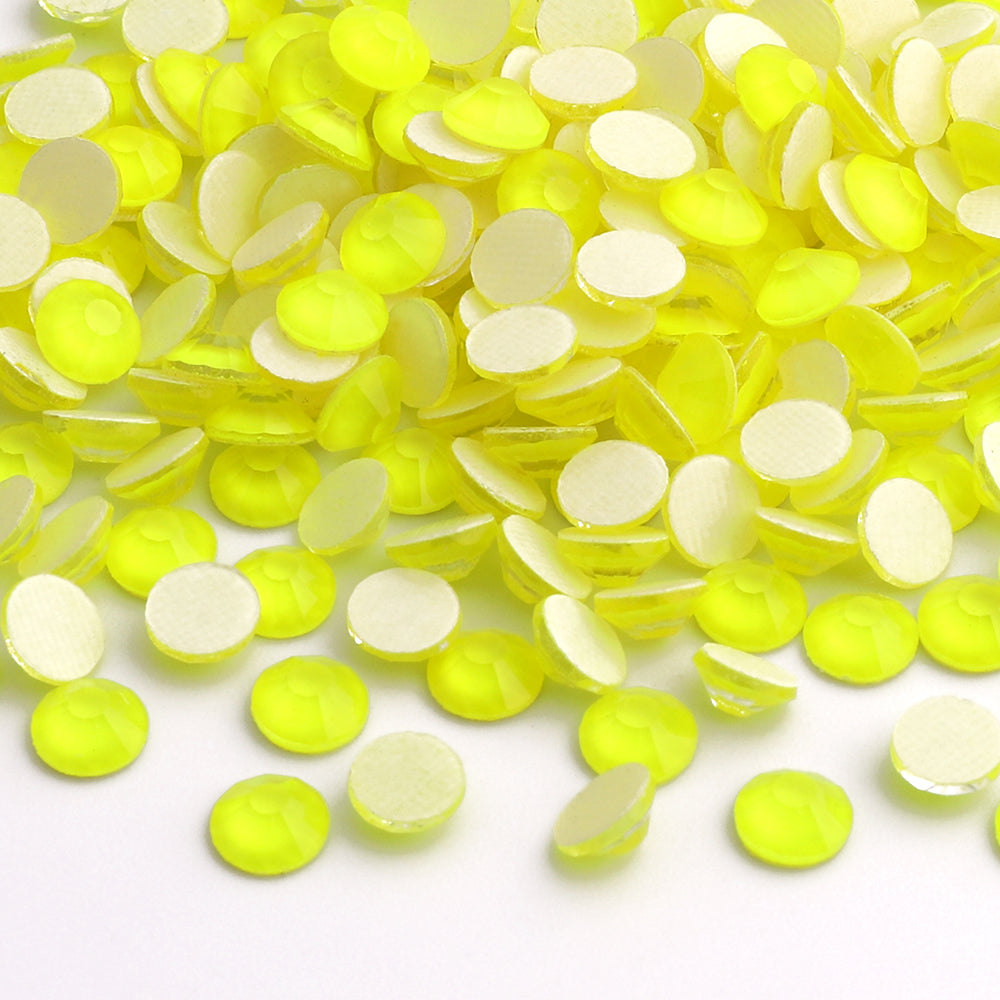 Neon Yellow Glass FlatBack Neon Rhinestones WholesaleRhinestone