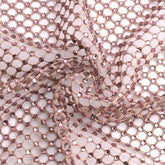 Light Amethyst Rhinestones Mesh Fabric Sewing Elastic Trim WholesaleRhinestone