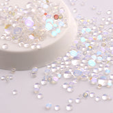 Mixed Sizes Starry Sky Mermaid Tears Glass Half Pearls Rhinestones For Nail Art WholesaleRhinestone