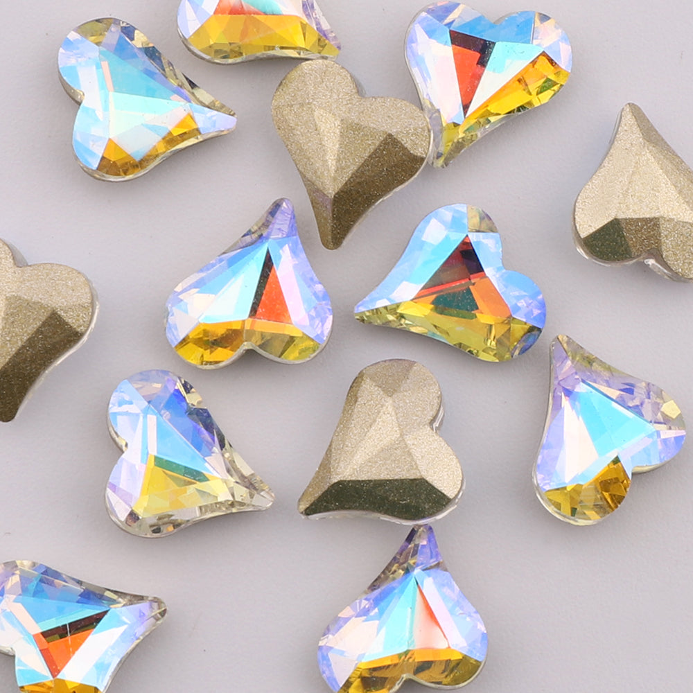 Sweet Heart Shape Paradise Shine Glass Pointed Back Fancy Rhinestones WholesaleRhinestone