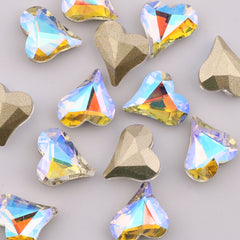 Sweet Heart Shape Paradise Shine Glass Pointed Back Fancy Rhinestones WholesaleRhinestone