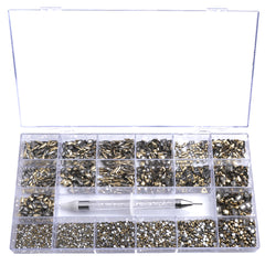 Mixed Multi Shapes Aurum Glass Fancy Rhinestone Kit Box For Nail Art HZ2106 WholesaleRhinestone