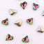Sweet Heart Shape Rainbow Glass Pointed Back Fancy Rhinestones WholesaleRhinestone