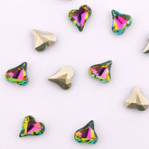 Sweet Heart Shape Rainbow Glass Pointed Back Fancy Rhinestones WholesaleRhinestone