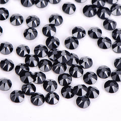 Jet Black Glass HotFix Rhinestones 16 Cut Facets WholesaleRhinestone