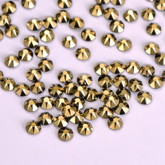 Aurum Glass HotFix Rhinestones 16 Cut Facets In Bulk WholesaleRhinestone