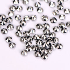 Hematite Glass HotFix Rhinestones 16 Cut Facets In Bulk WholesaleRhinestone