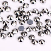 Hematite Glass HotFix Rhinestones 16 Cut Facets In Bulk WholesaleRhinestone