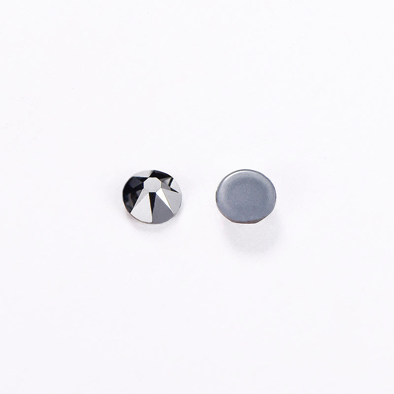 Jet Hematite Glass HotFix Rhinestones 16 Cut Facets WholesaleRhinestone
