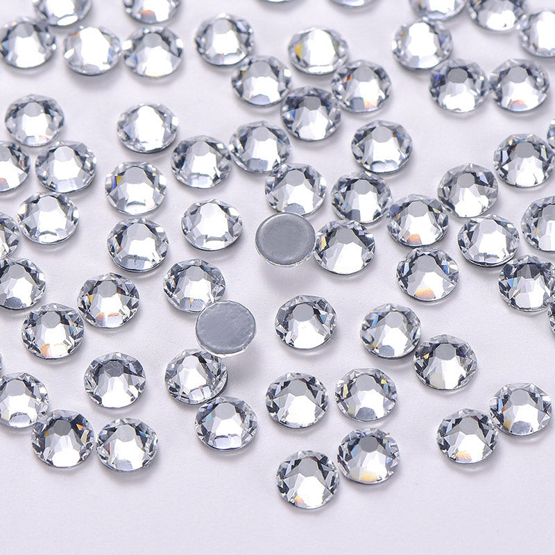 Crystal Glass Flat Back HotFix Rhinestones 16 Cut Facets In Bulk WholesaleRhinestone
