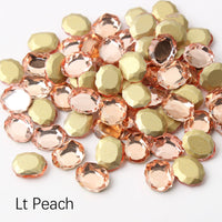 Light Peach Magic Mirror Shape Pointed Back Fancy Rhinestones For Nail Art WholesaleRhinestone