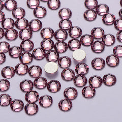 Light Amethyst Glass Flat Back Glue-On Rhinestones 16 Cut Facets WholesaleRhinestone
